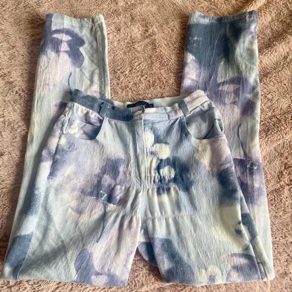 Vintage Luisa Spagnoli Floral High Rise Jeans